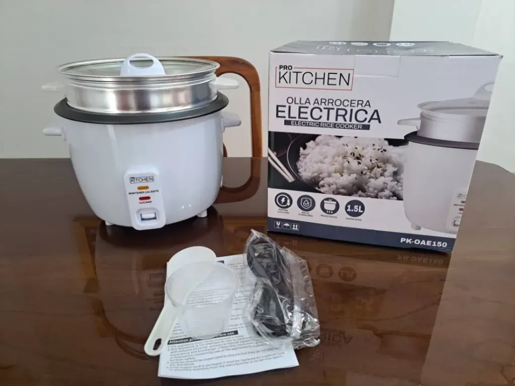 Arrocera PRO KITCHEN 1.5L con Vaporera